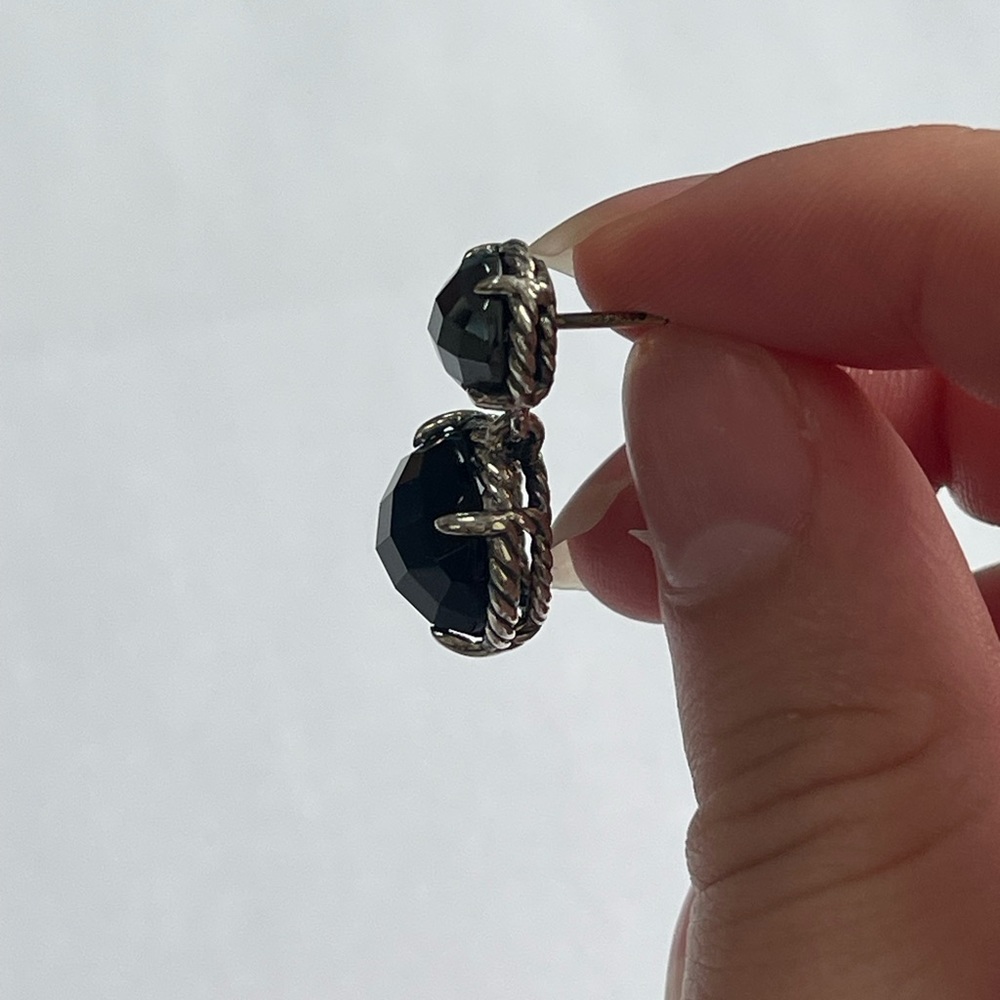 David Yurman Black Onyx Chatelaine Drop Earrings - Picture 4 of 11